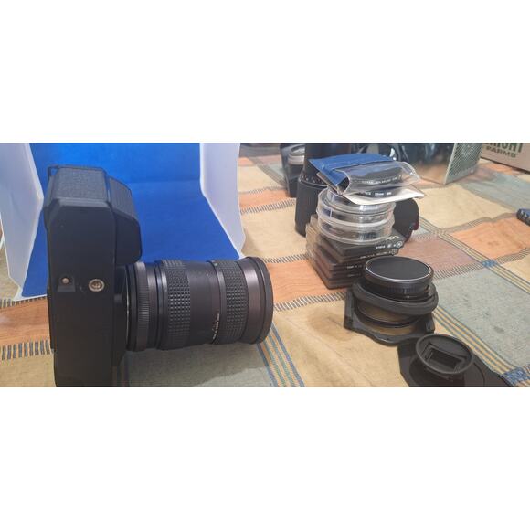 Konica FS-1 SLR 35mm film camera w/ various lenses & filters- film tested! - Picture 15 of 16